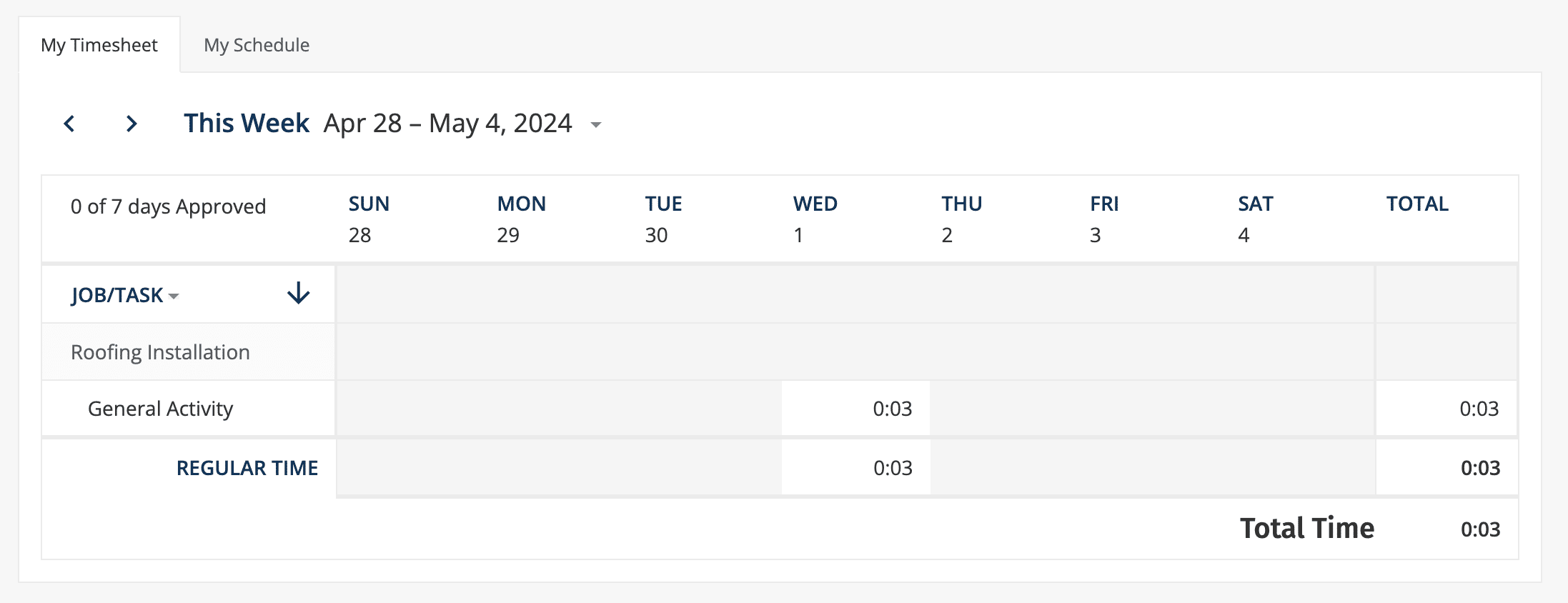 ClockShark time-tracking detail — notes and attachments added to a shift