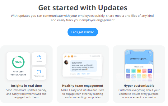 Connecteam Updates feature intro splash screen