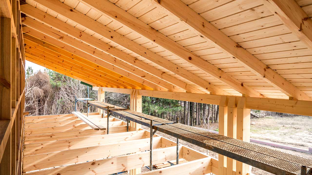 Carpentry work site.