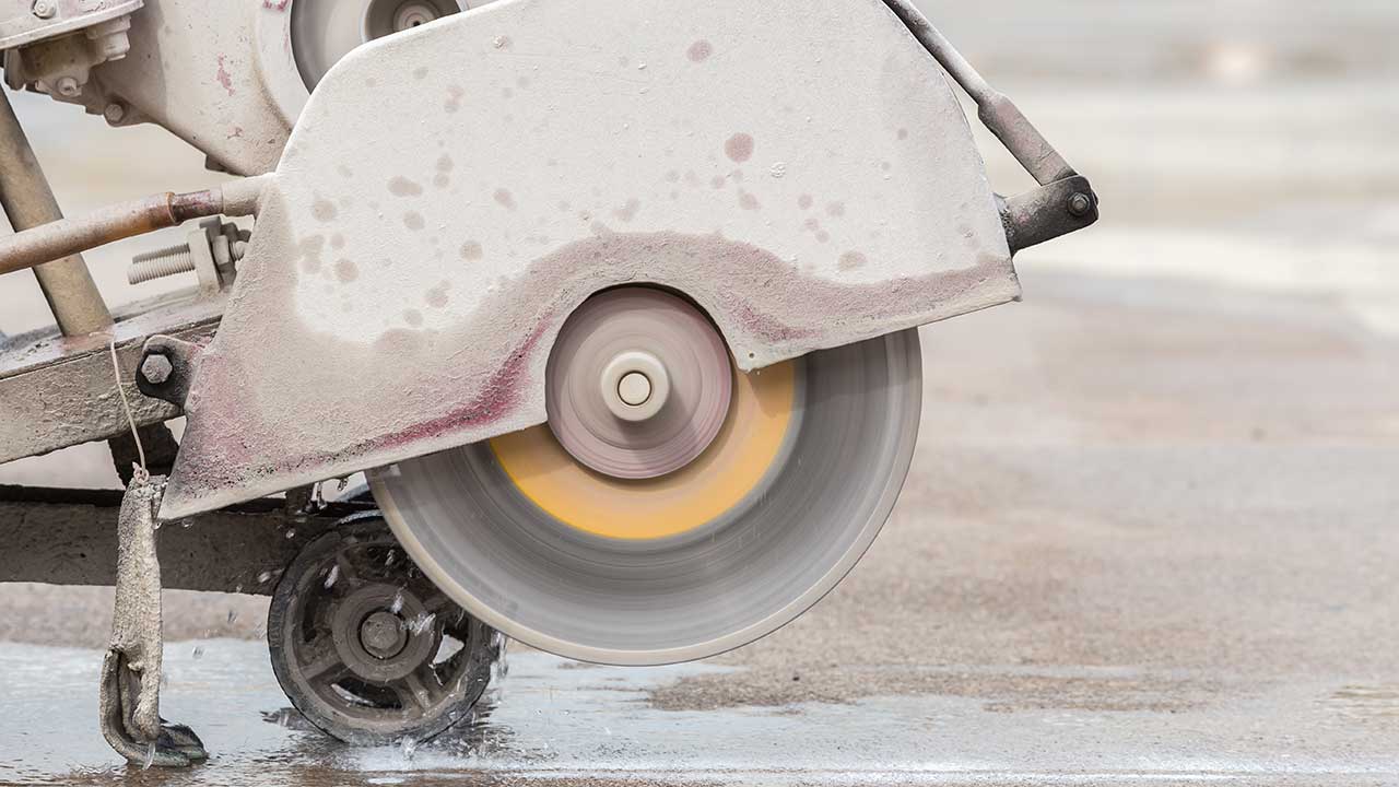 Concrete Cutting work site.