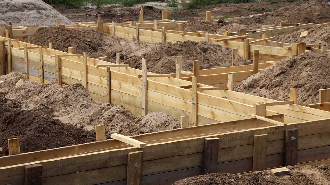 Formworking work site.
