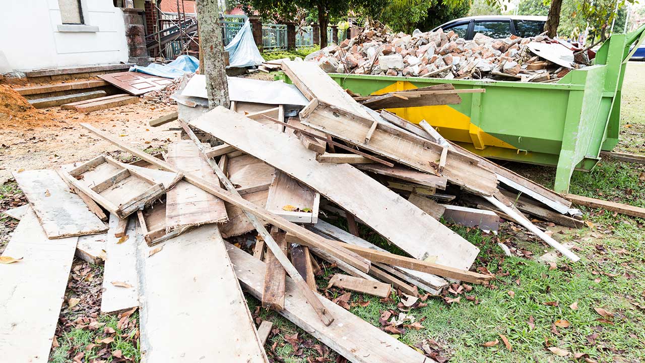 Junk Removal work site.