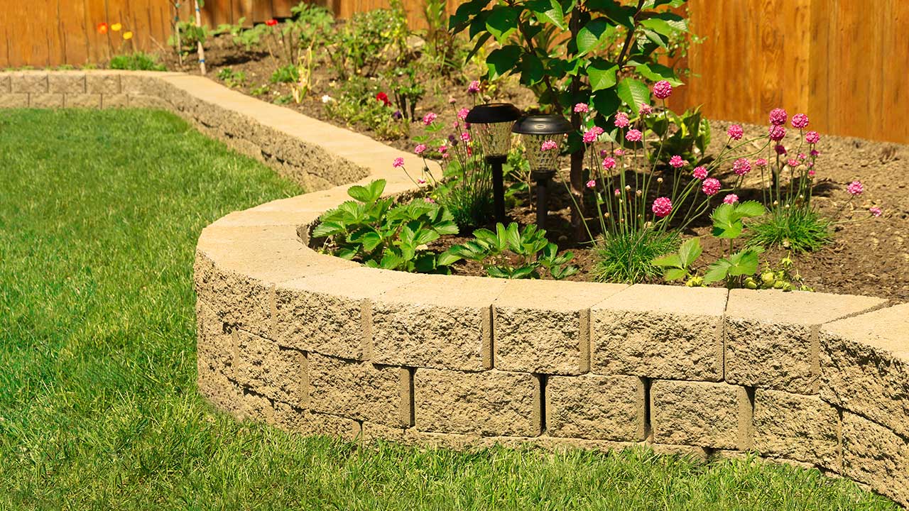 Landscaping work site.