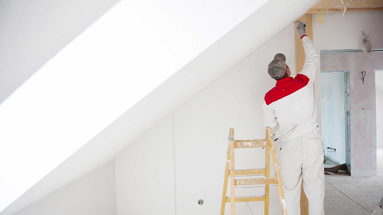 Painting work site.
