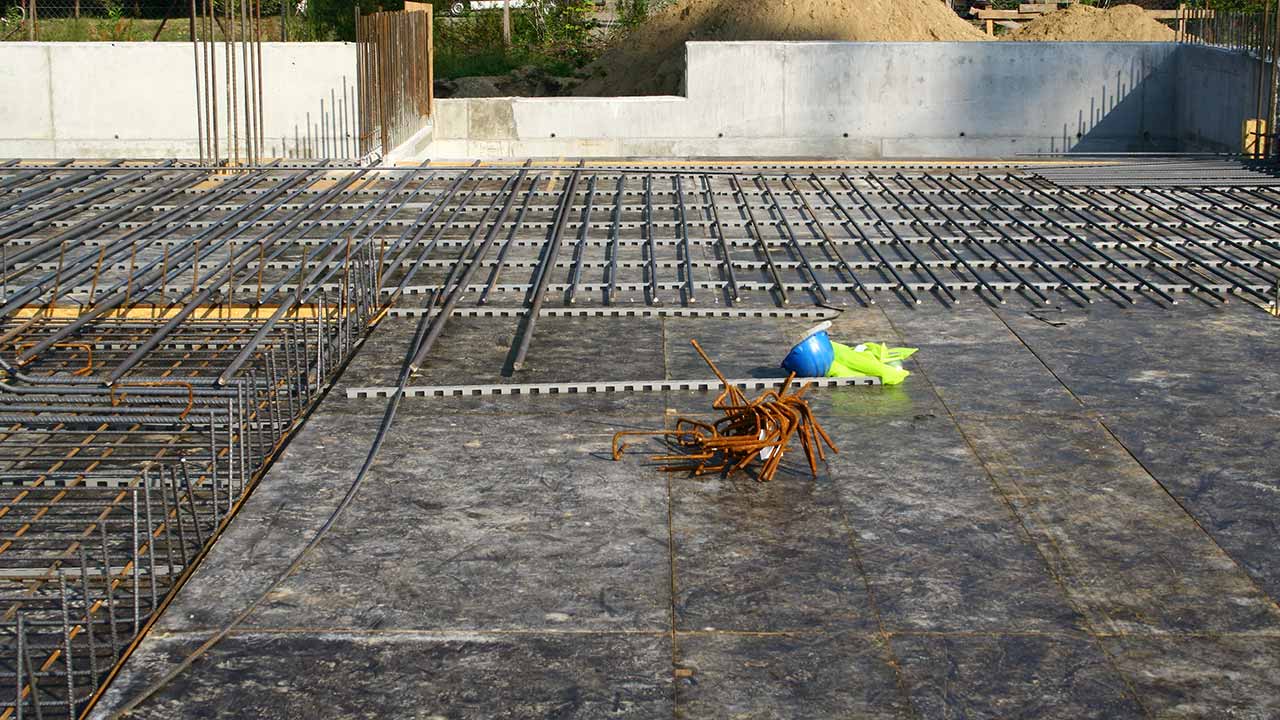 Steel Fixing work site.