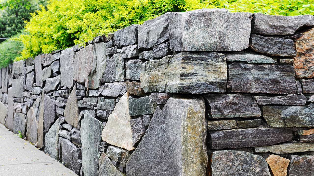 Stone Masonry work site.